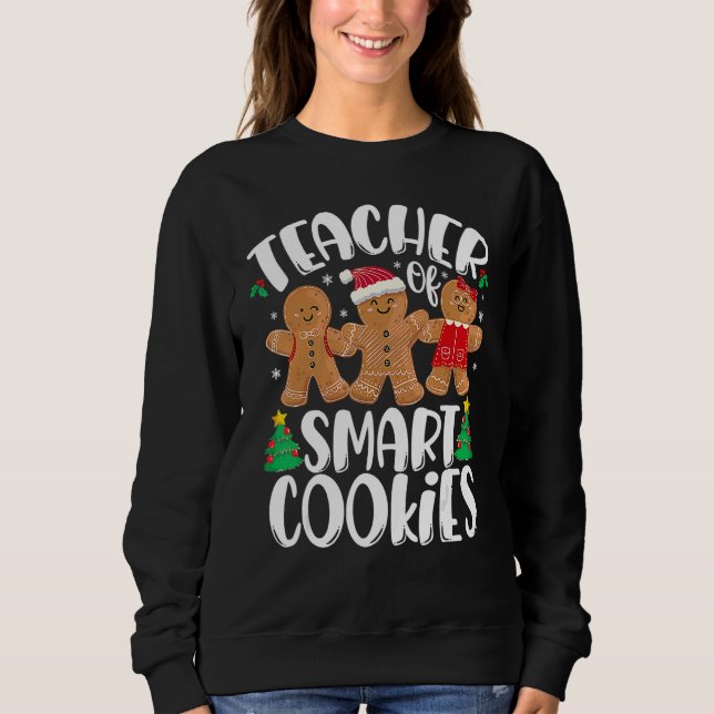 Sweatshirt Christmas Teacher Cute Gingerbread Cookies 1 (Devant)