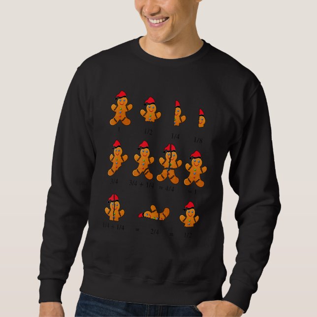 Sweatshirt Christmas Teacher Santa Gingerbread Math Teacher M (Devant)