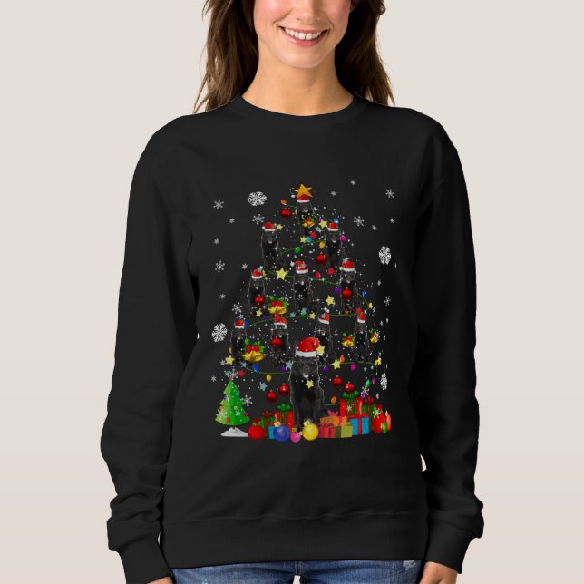 Sweatshirt Christmas Tree Schipperke Christmas Santa Dog (Devant)