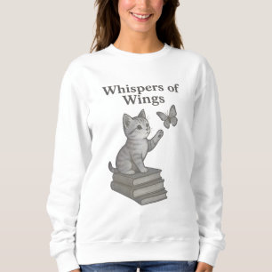 Sweatshirt Chuchotements d'ailes : Chat magique, Papillon & L