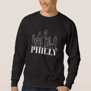 Sweatshirt Ciel de Philadelphie Pennsylvanie silhouette