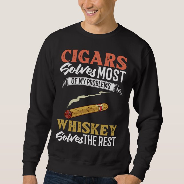 Sweatshirt Cigar Smoker Smoking Quotes (Devant)