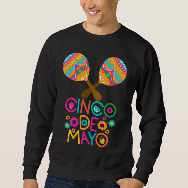 Sweatshirt Cinco De Mayo Burritos  Mexico Tacos and Avocado   (Devant)