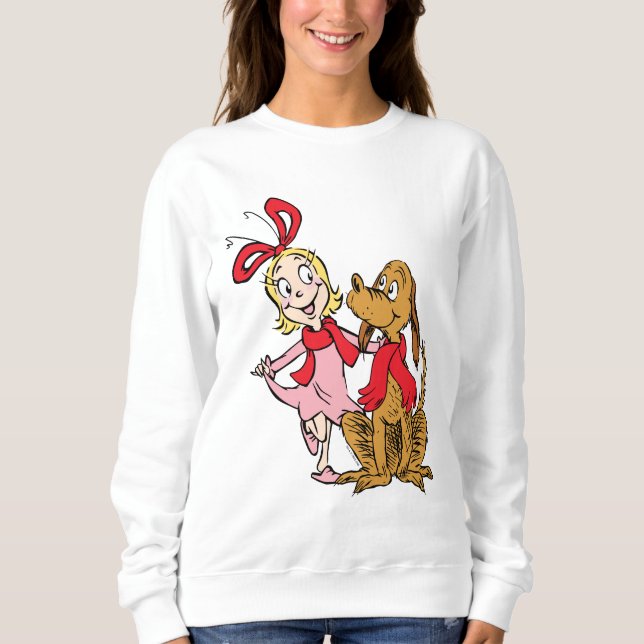Sweatshirt Cindy Lou Who and Max the Dog (Devant)