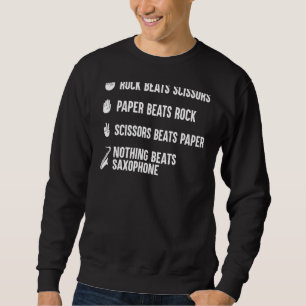 Sweatshirt Ciseaux de papier rock Saxophone Graphic Tee