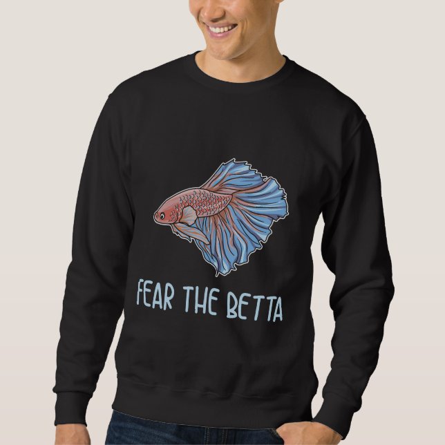 Sweatshirt Citation Betta Pour Un Expert En Poisson Betta (Devant)