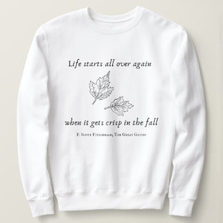 Sweatshirt Citation d'automne du Great Gatsby