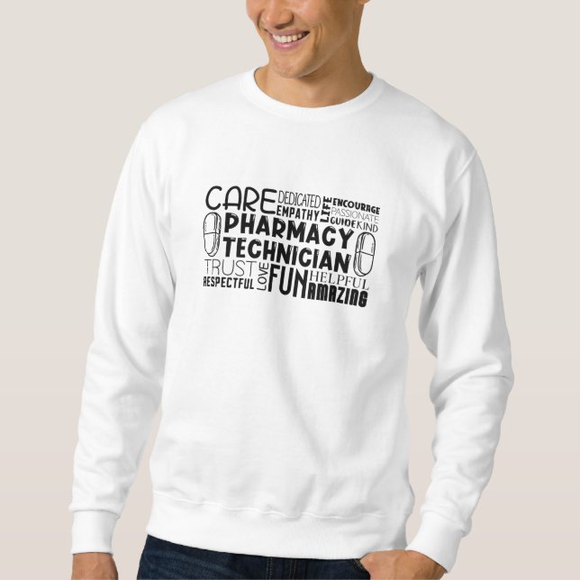 Sweatshirt Citation de la pharmacie Tech Médecine pharmacienn (Devant)