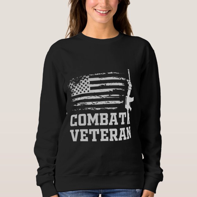 Sweatshirt Citation de l'Armée militaire de combat (Devant)