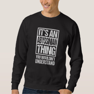 Sweatshirt Citation de maman papa Abyssin drôle Chat