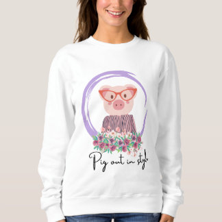 Sweatshirt citation de porc- cochon style
