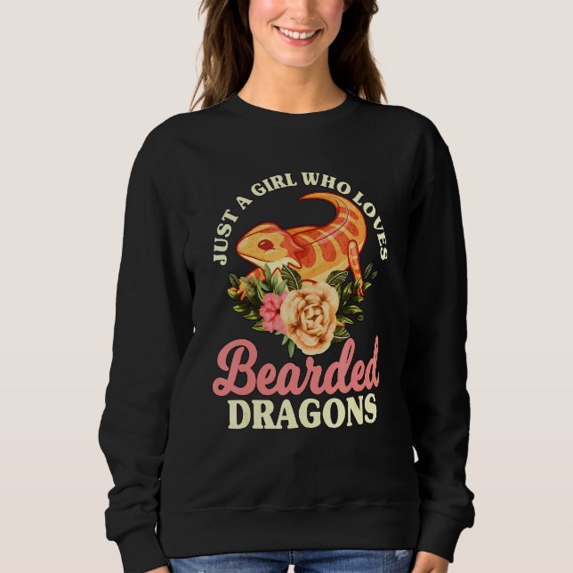 Sweatshirt Citation De Reptile Juste Une Fille Qui Aime Vraim (Devant)