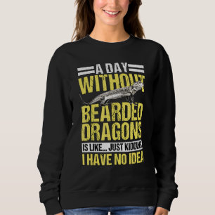 Sweatshirt Citation De Reptile Par Jour Sans Dragons À Poitri