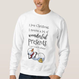 Sweatshirt Citation de Snowman endormi amusant