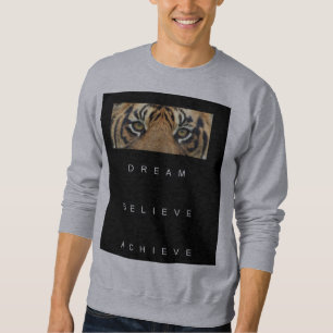 Sweatshirt Citation de succès motivationnel Tiger Eyes Mens