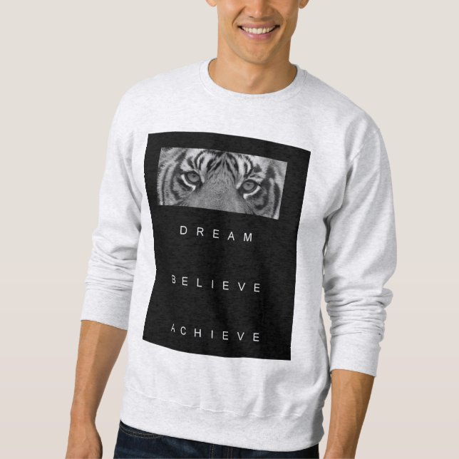 Sweatshirt Citation de succès rêve croire Atteindre les homme (Devant)