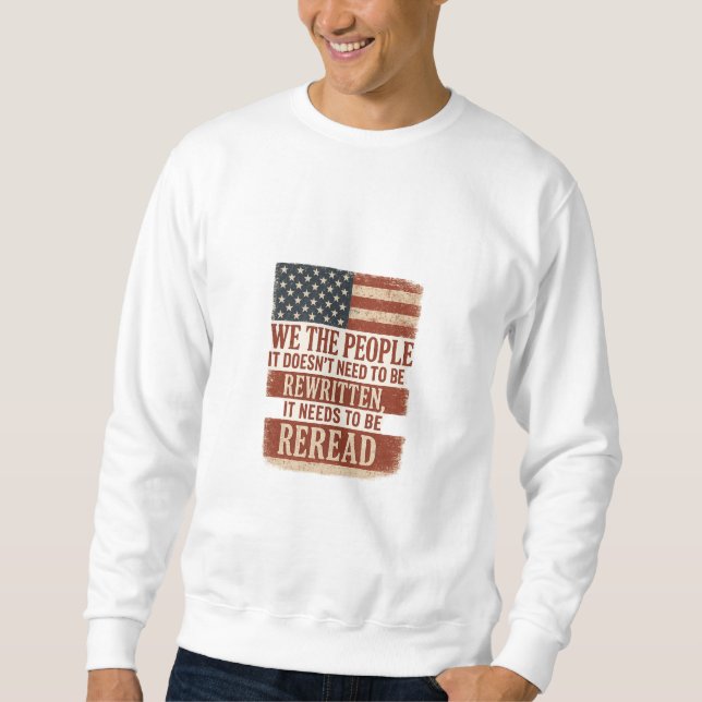 Sweatshirt Citation du drapeau relu par le peuple (Devant)