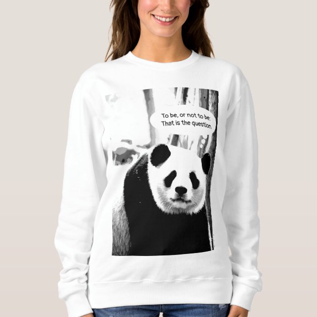 Sweatshirt Citation du hameau Shakespeare Panda Bear femmes (Devant)