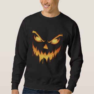 Sweatshirt Citrouille effrayante Jack O Lantern Visage Hallow