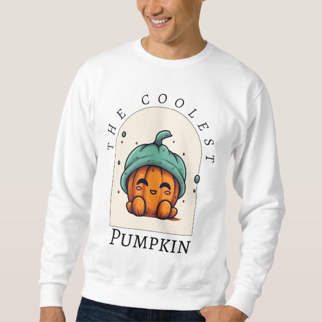 Sweatshirt Citrouille le plus froid dans le patch (Devant)