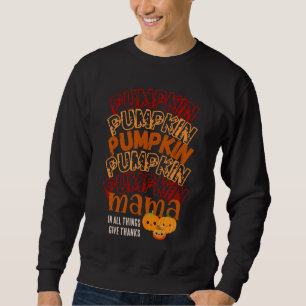 Sweatshirt CITROUILLE MAMA personnalisable Thanksgiving