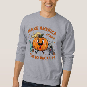 Sweatshirt Citrouille Trumpkin à double face - Rendre l'Améri