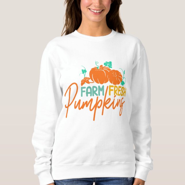 SWEATSHIRT CITROUILLES FRAIS AGRICOLES MERCI (Devant)