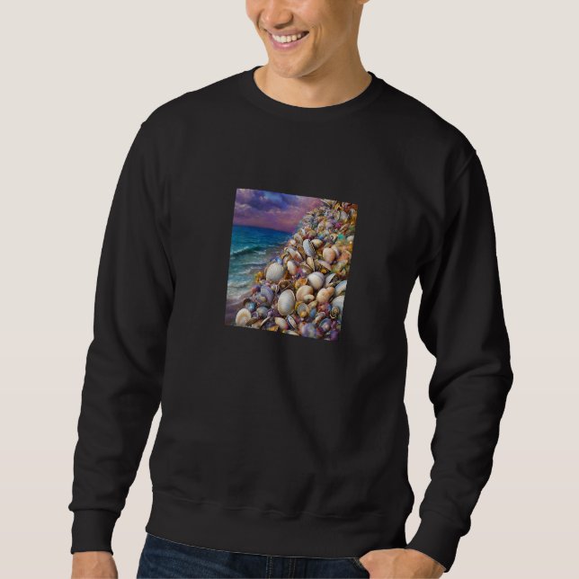 Sweatshirt Clam Seashell Shell Collector Beach Ocean Coastal (Devant)