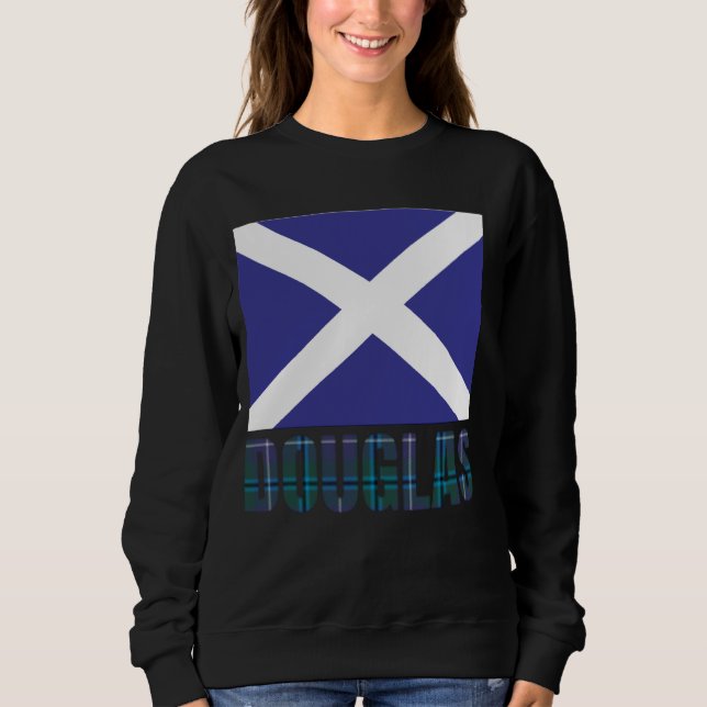 Sweatshirt Clan Douglas Tartan Scottish Nom de famille Écosse (Devant)