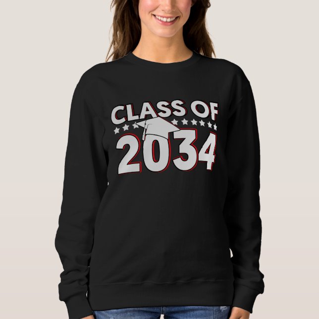 Sweatshirt Class Of 2034  Senior 2034 Graduation (Devant)