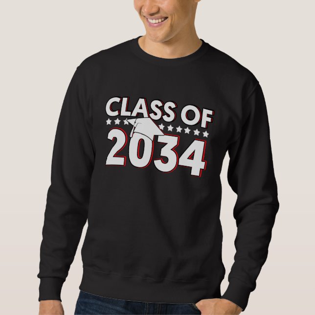 Sweatshirt Class Of 2034  Senior 2034 Graduation (Devant)