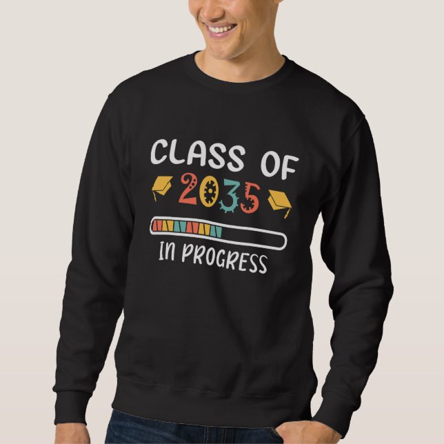 Sweatshirt Class of 2035 Grow With Me Graduation in progress (Devant)