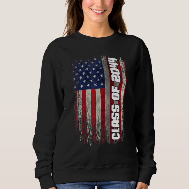 Sweatshirt Class of 2044  Senior 2044 USA American Flag (Devant)