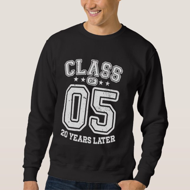 Sweatshirt Classe 05 20e élèves du secondaire 20 ans 2025 Col (Devant)