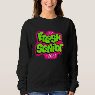 Sweatshirt Classe de 2025 Senior Fresh 90s Retro TV Style Gra