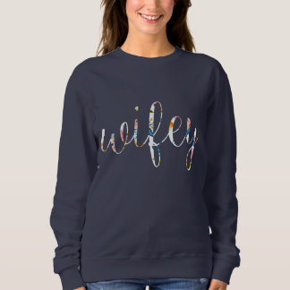 sweatshirt classique à fleurs de Wifey