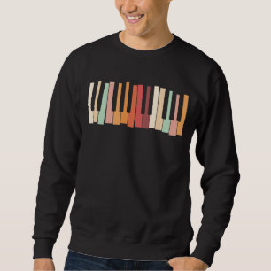 Sweatshirt Clavier Coloré Touches Piano Piano Retro Pianist