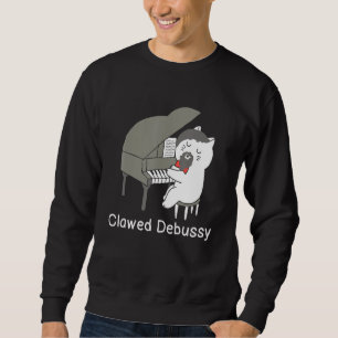 Sweatshirt Clawed Debussy Cat Piano Classical Music Composer