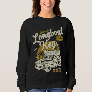 Sweatshirt Clé de Longboat Floride Vintage Retro Souvenir