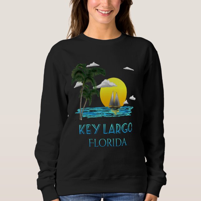 Sweatshirt Clé de voile Largo Floride Keys Beach Sunset (Devant)