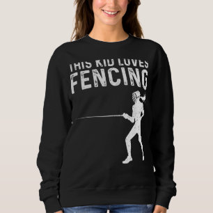 Sweatshirt Clôture Enfants Garçons Fencer Sword Sports
