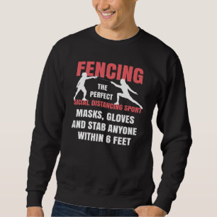 Sweatshirt Clôture Le Parfait Distance Sociale Sport Drôle