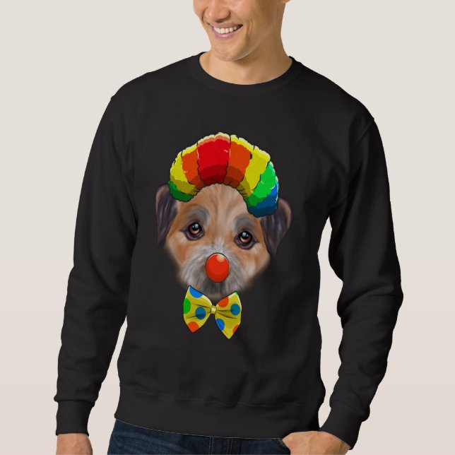 Sweatshirt Clown Bordure Terrier Circus Chien de cirque (Devant)