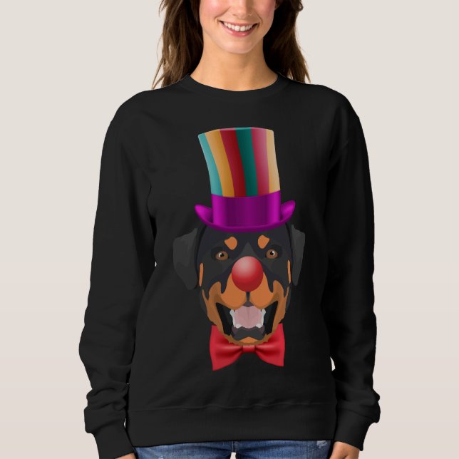 Sweatshirt Clown carnavalesque Rottweiler (Devant)