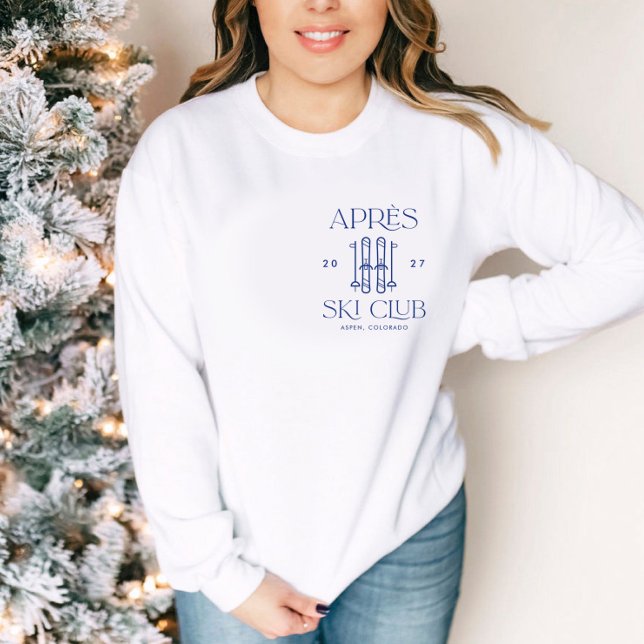 Sweatshirt Club Apres Ski Fête de Bachelorette de Ski de Neig (Créateur téléchargé)