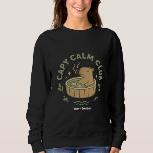 Sweatshirt Club Capy Calme Mignon Capybara Rétro Esthétique C
