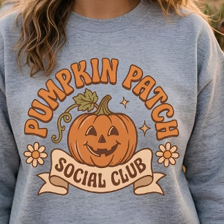 Sweatshirt Club Social du Coin des Citrouilles Rétro Hallowee