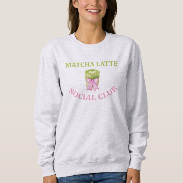 SWEATSHIRT CLUB SOCIAL MATCHA LATTE (Devant)
