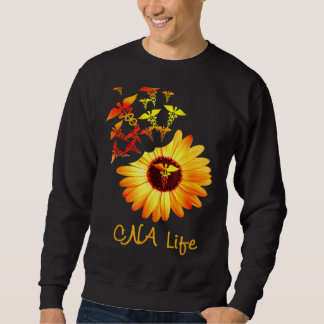 Sweatshirt Cna Life Tournesol Mignonne Infirmière Pour Hommes