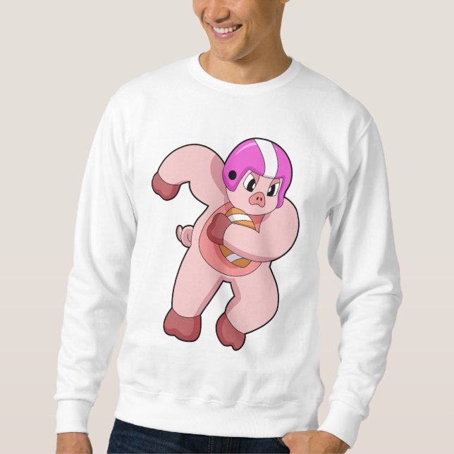 Sweatshirt Cochon de football (Devant)
